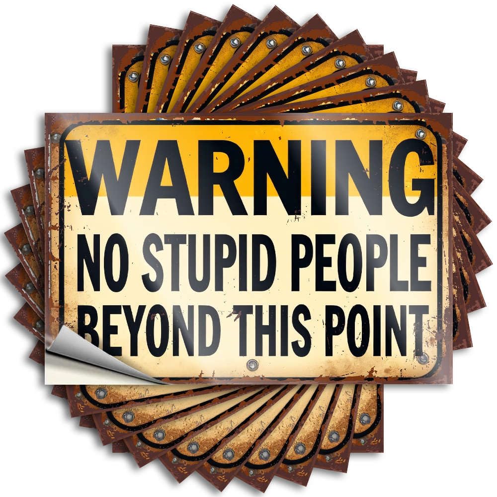 Sticker Guest | High Water Warning No Stupid People Beyond This Point for Fishing(12X18CM)