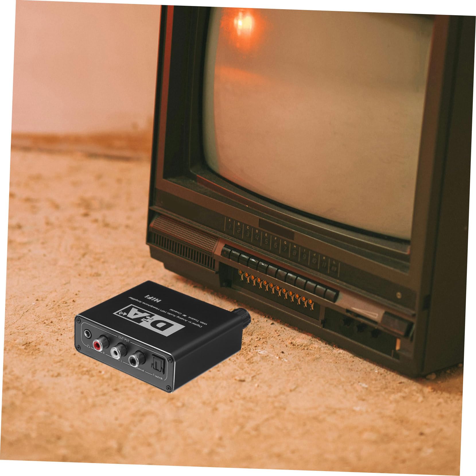 SECFOU Convertitore Digitale-analogico Audio Compatto Adattatore Portatile Per Tv e Stereo Facilita La Conversione Di Segnali Digitali Audio Analogico Include Cavi Necessari