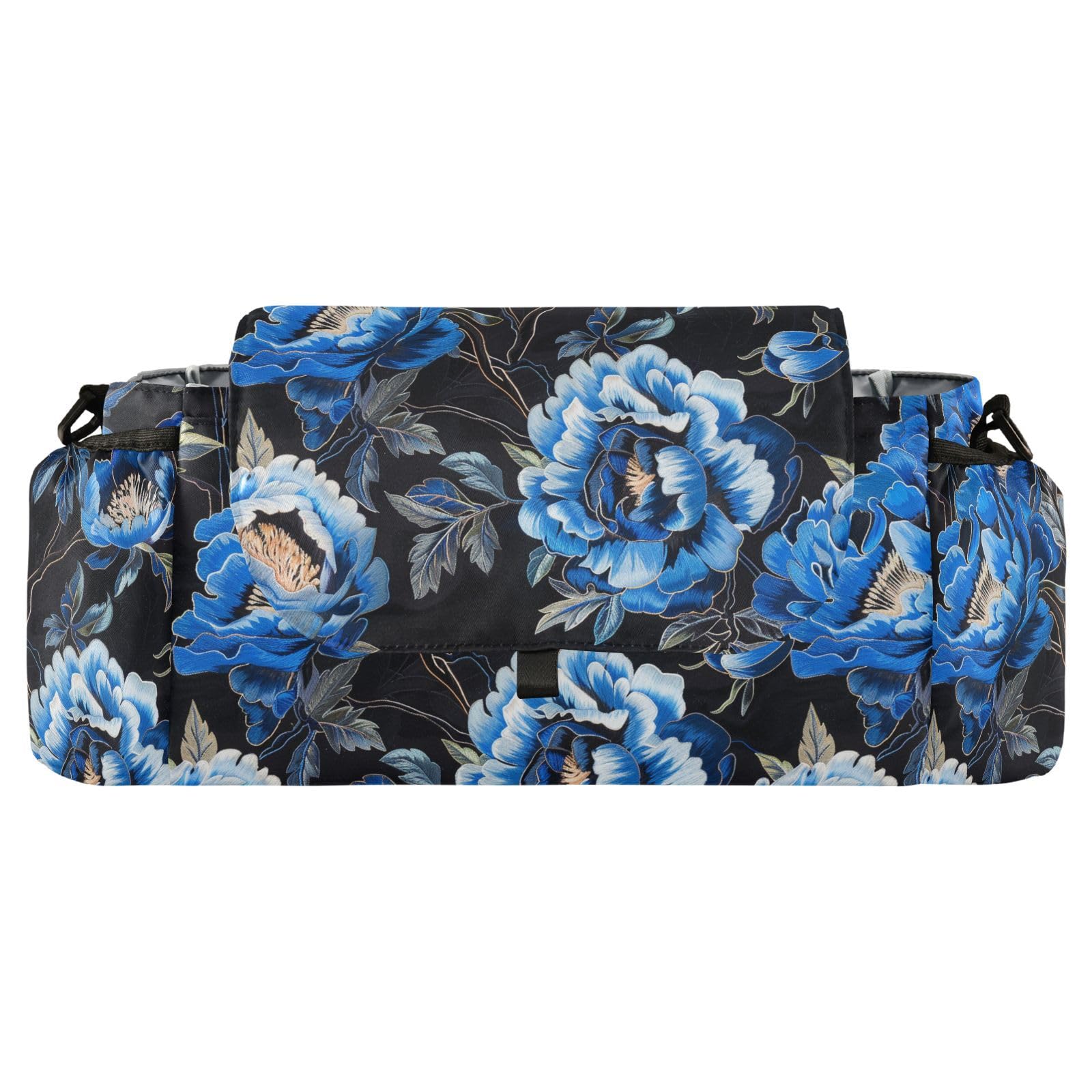 miaozhen Blue Vintage Flowers stroller handlebar organizer stroller caddy organizer adjustable organizador para carreola carrito para