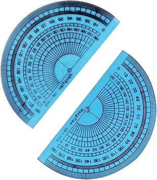36 Pcs 180 Degree Math Plastic Protractor 10cm/4 Inch Diameter Semicircle Protractors Mathematical Tool for Angle Measurement