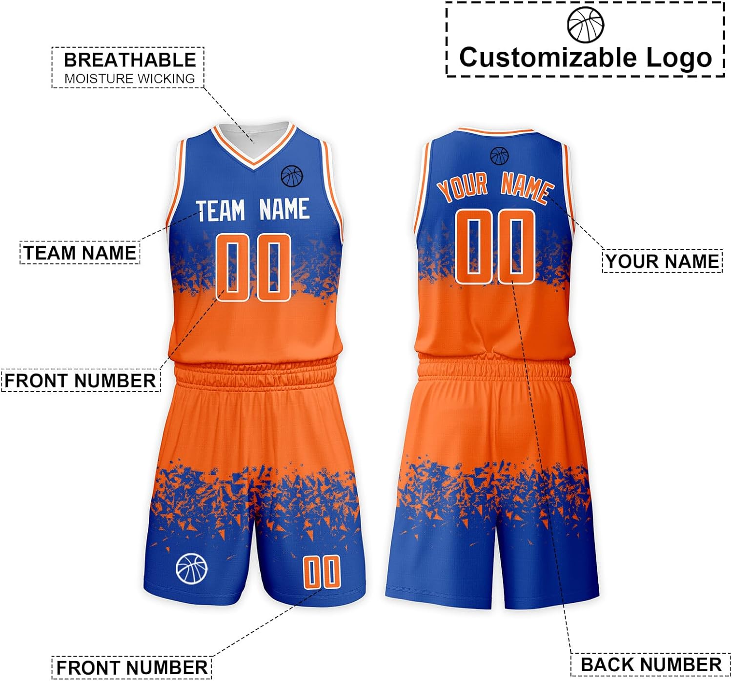 Custom Basketball Jersey Personalized Basketball Uniform Sets Add Logo Name Number Fans Gifts for Men Women Youth Kid