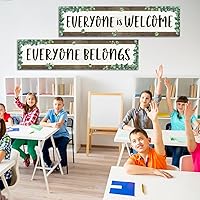 Vista 5 de 2 Pack Classroom Decorations Welcome Banner Bulletin Board Decor Poster Eucalyptus Motivational and Inspirational Banner for Preschool Elementary