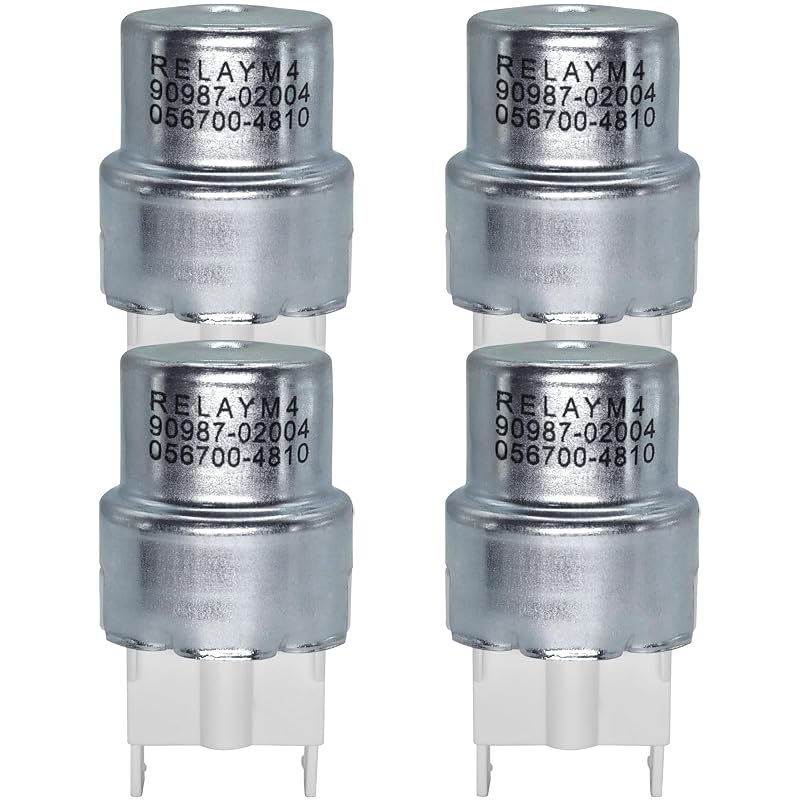 Relé de potência automotivo Casalytics 90987-02004 12 V CC 40 A 4 pinos para Toyota – Pacote com 4
