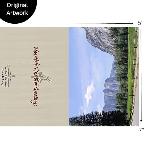 Miniatura 4 de 5 x 7 Nature Greeting Card, Blank Inside, with Envelope and Artists Statement, Title Yosemite Valley