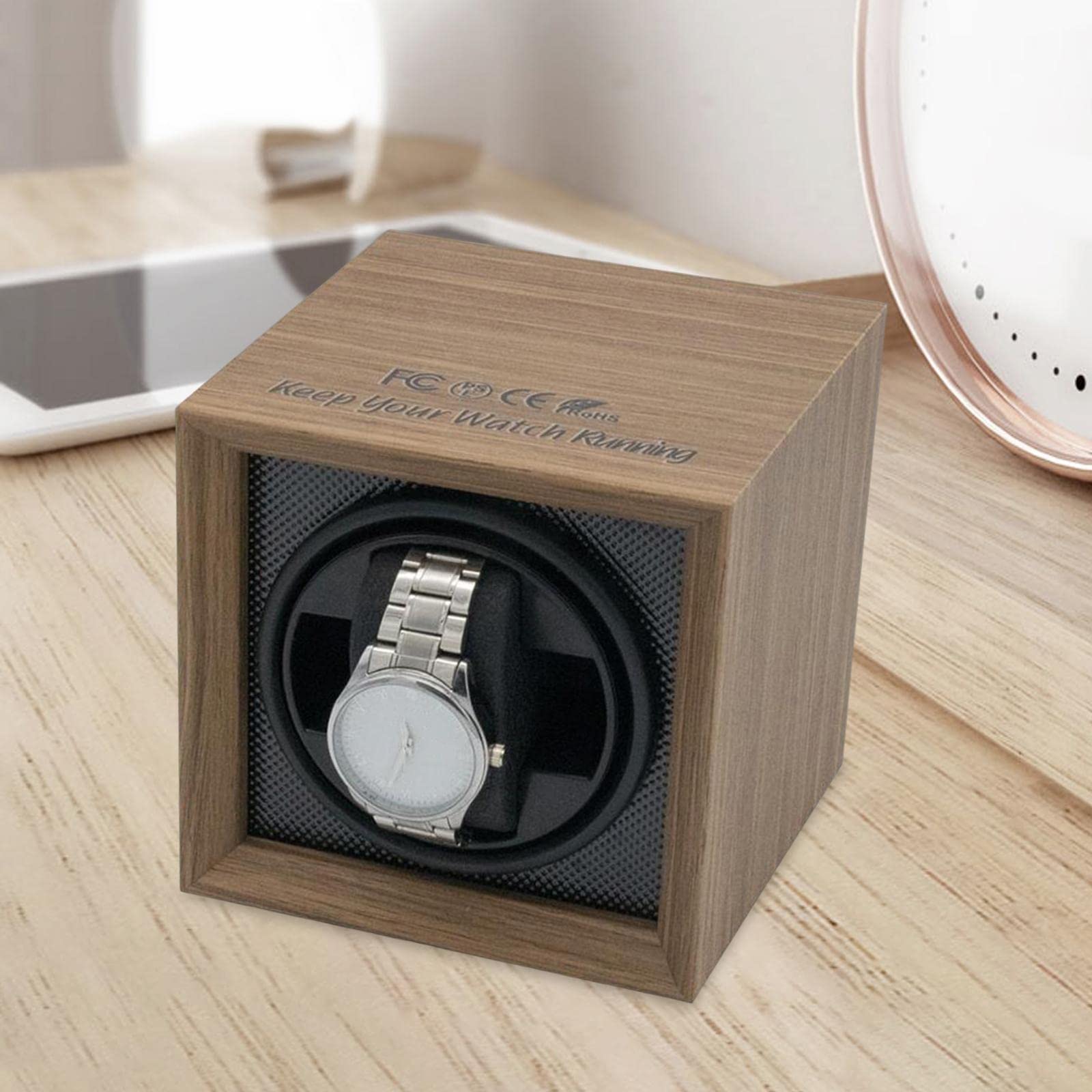 Automatischer Uhrenbeweger mit Aufbewahrungsbox aus Holz für Damen und Herren