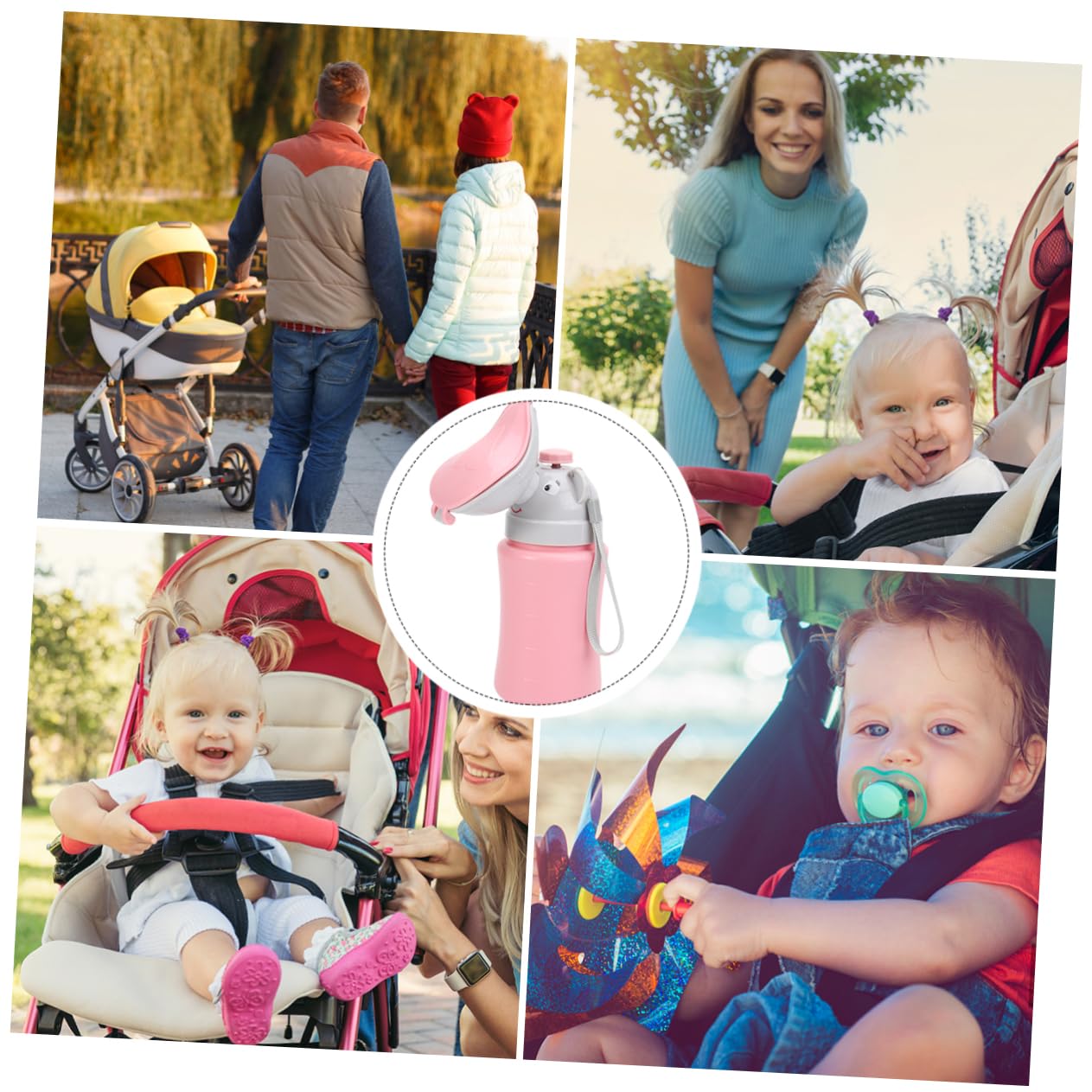 KOMBIUDA Car Urinal Compact Travel Toilet for Portable Urinal Bottle Leakproof Easy to Carry Potty Training Seat