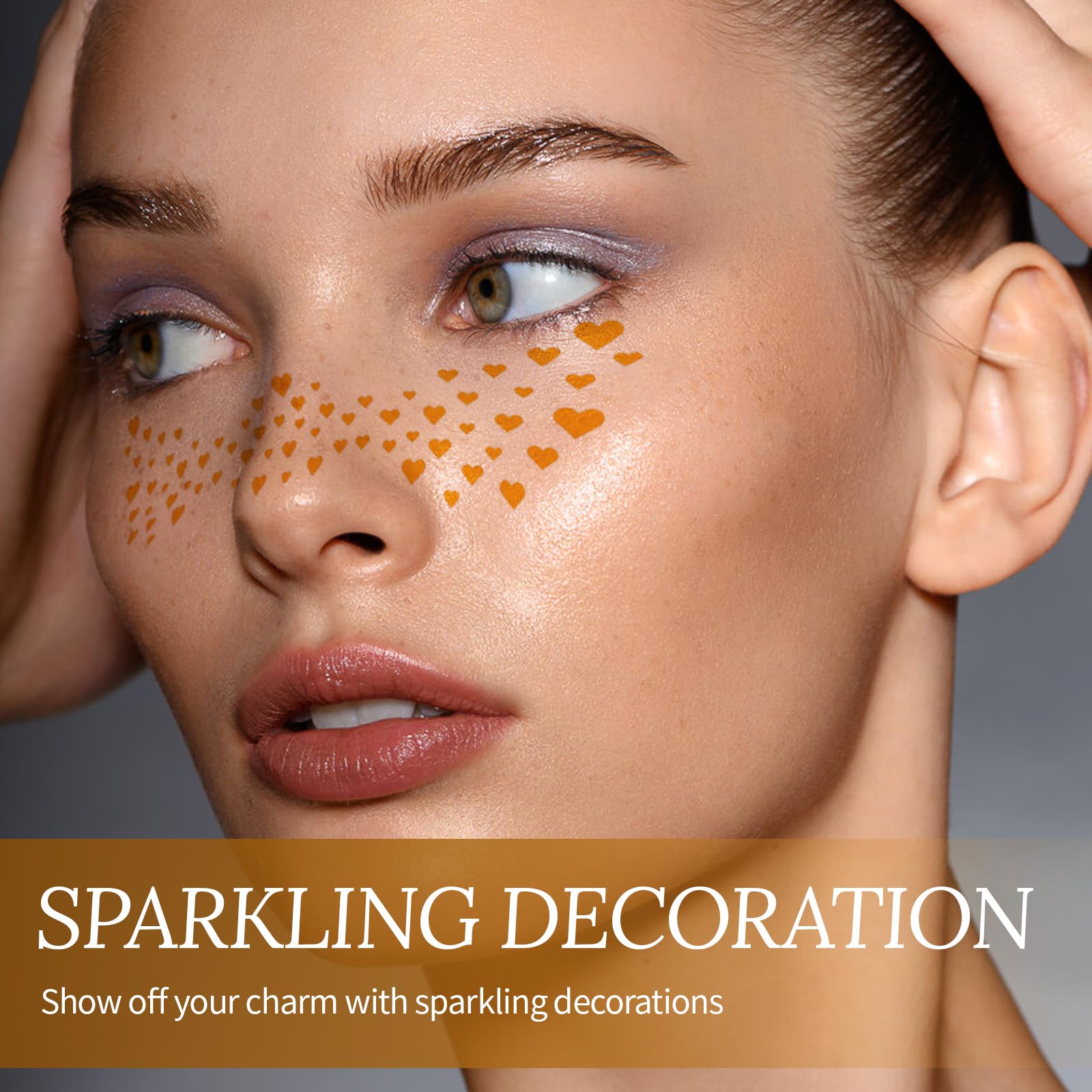 UICCVOKK 8 Pcs Glitter Freckles, Face Tattoos, Sparkle Freckle, Temporary Tattoo - Image 2