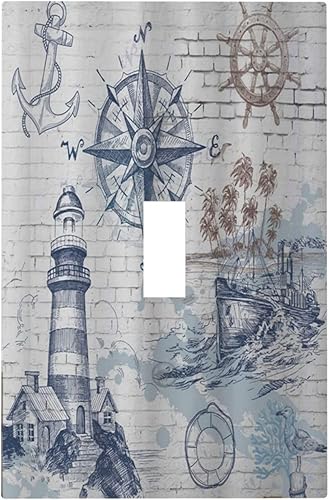 Miniatura 52 de Cubierta de interruptor de luz basculante de palanca de 2 bandas con textura de tablón rústico, diseño floral de mariposa y margarita