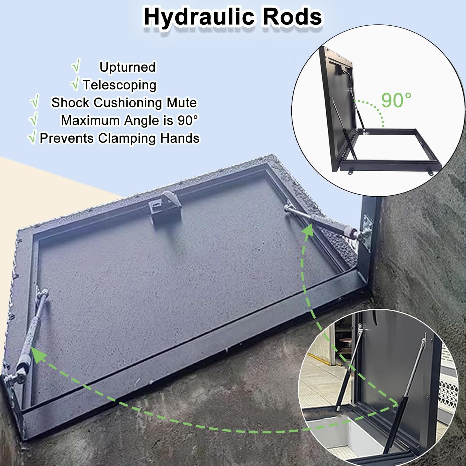 Techo Trampilla de Mantenimiento 20x20-40x40 Pulgadas Puerta de Acceso de Emergencia para Hogar Trampilla de Techo Seguridad y Fácil Instalación (56x66cm/22x26)