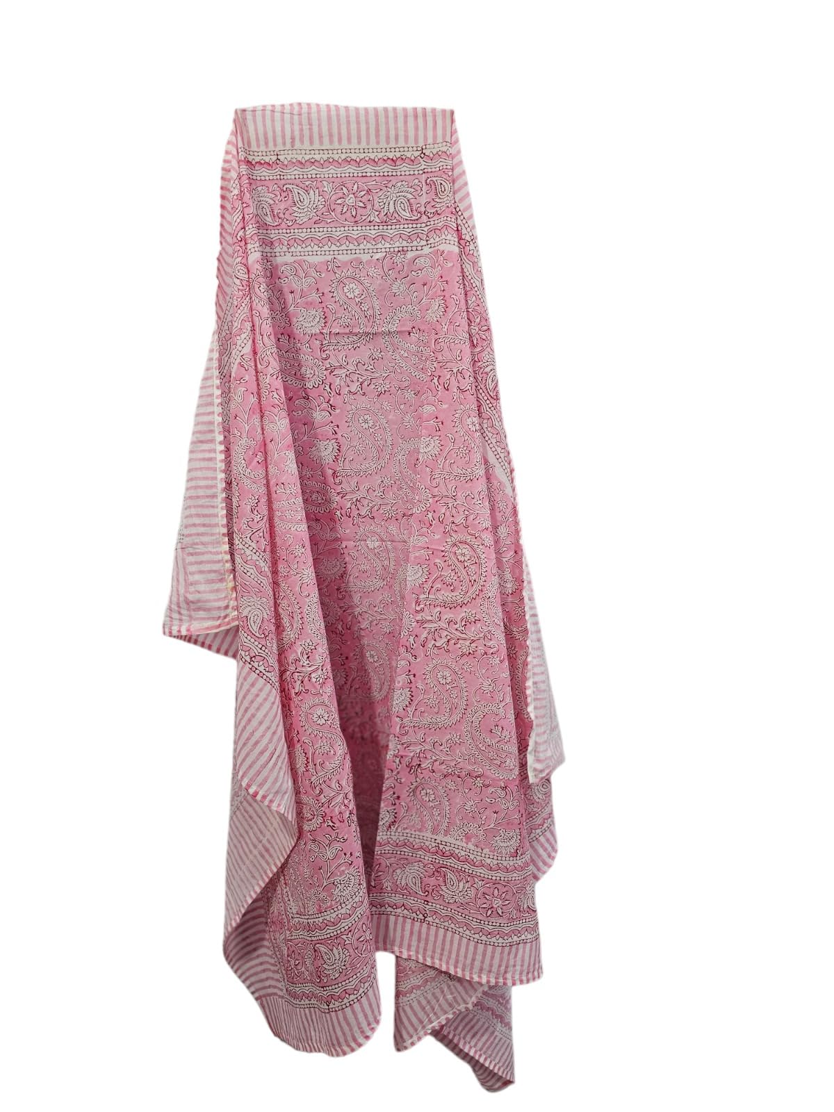 Indianhandicraft Women's Multicolor Indian 100% Cotton Sarong Hand Block Print Scarves Cotton Pareo Cover Glubi Colour Beautiful Sarong Cover Beach Bikini Cover Size 44X72 Inch Indian Cotton Sarong 021