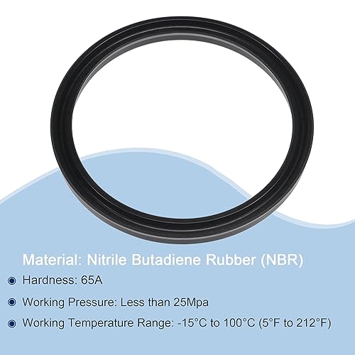 Miniatura 50 de MECCANIXITY USH - Sello radial para eje de 1.240 in de diámetro interior x 1.634 in de diámetro exterior x 0.236 in de ancho, color negro
