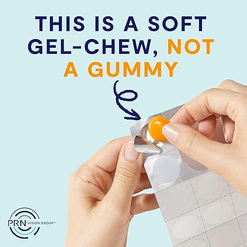 Miniatura 3 de PRN Omega 3 gomitas masticables  90 masticables de gel, suministro para 30 días, sabor cítrico, 1760 mg de Omega 3 ultra puro rTG para ojos,