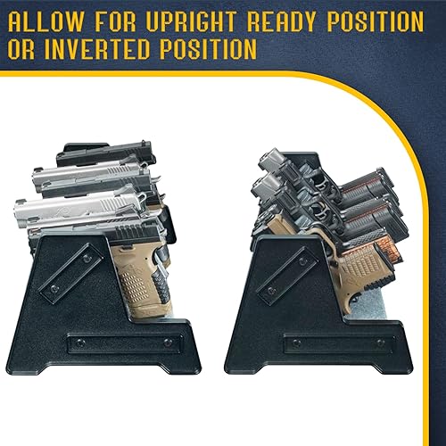 Miniatura 4 de Accesorios de almacenamiento seguros para pistola de mente y acción (6 soportes para pistolas) con organizador seguro para pistolas y almacenamiento