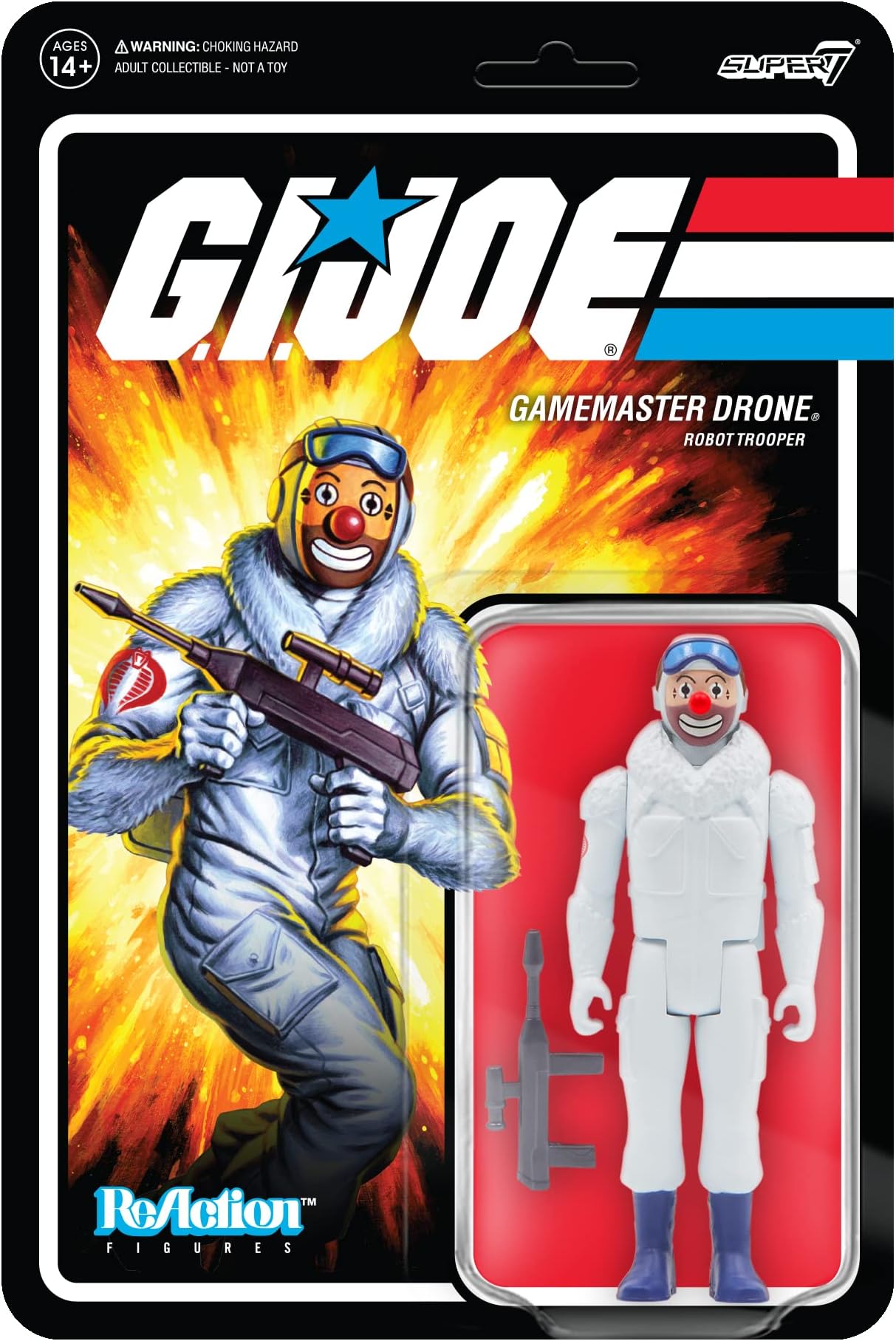 Super7 G.I. Joe Gamemaster Drone - 3.75" G.I. Joe Action Figure with Accessory Classic Cartoon Collectibles and Retro Toys