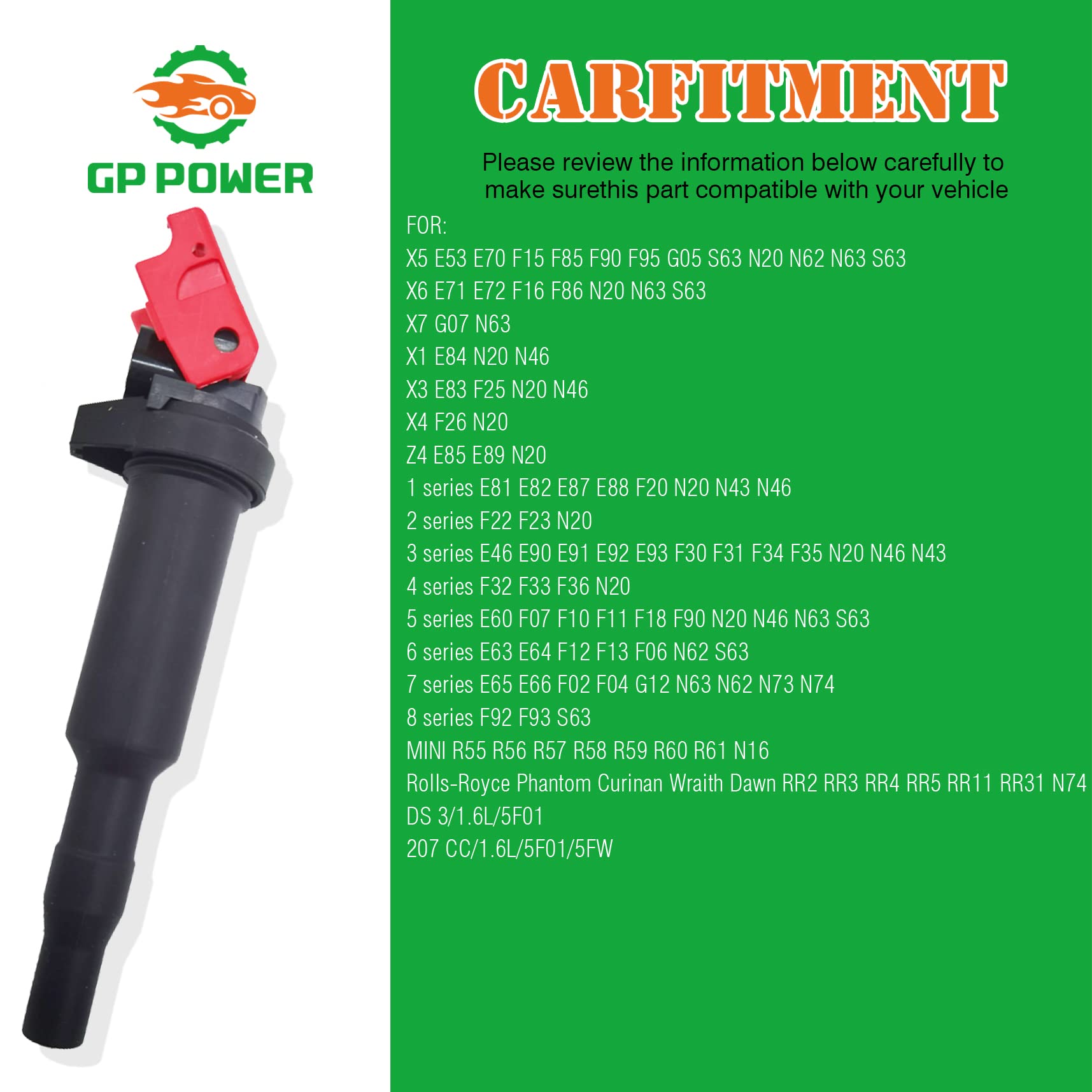 Amazon.com: GP POWER IGNITION COIL UF592 12137594937 SET OF 8  