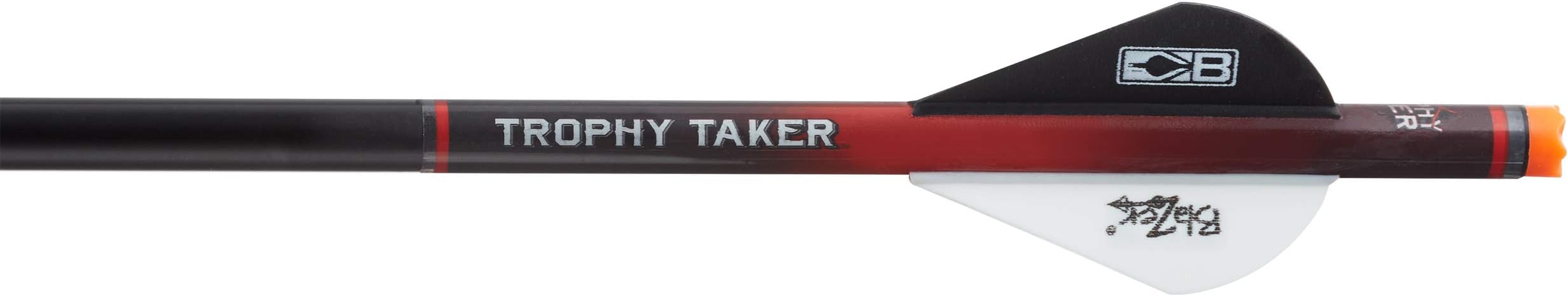 Trophy Taker Shrink Fletch - Red Tube / 2 White & 1 Black Blazer Vanes
