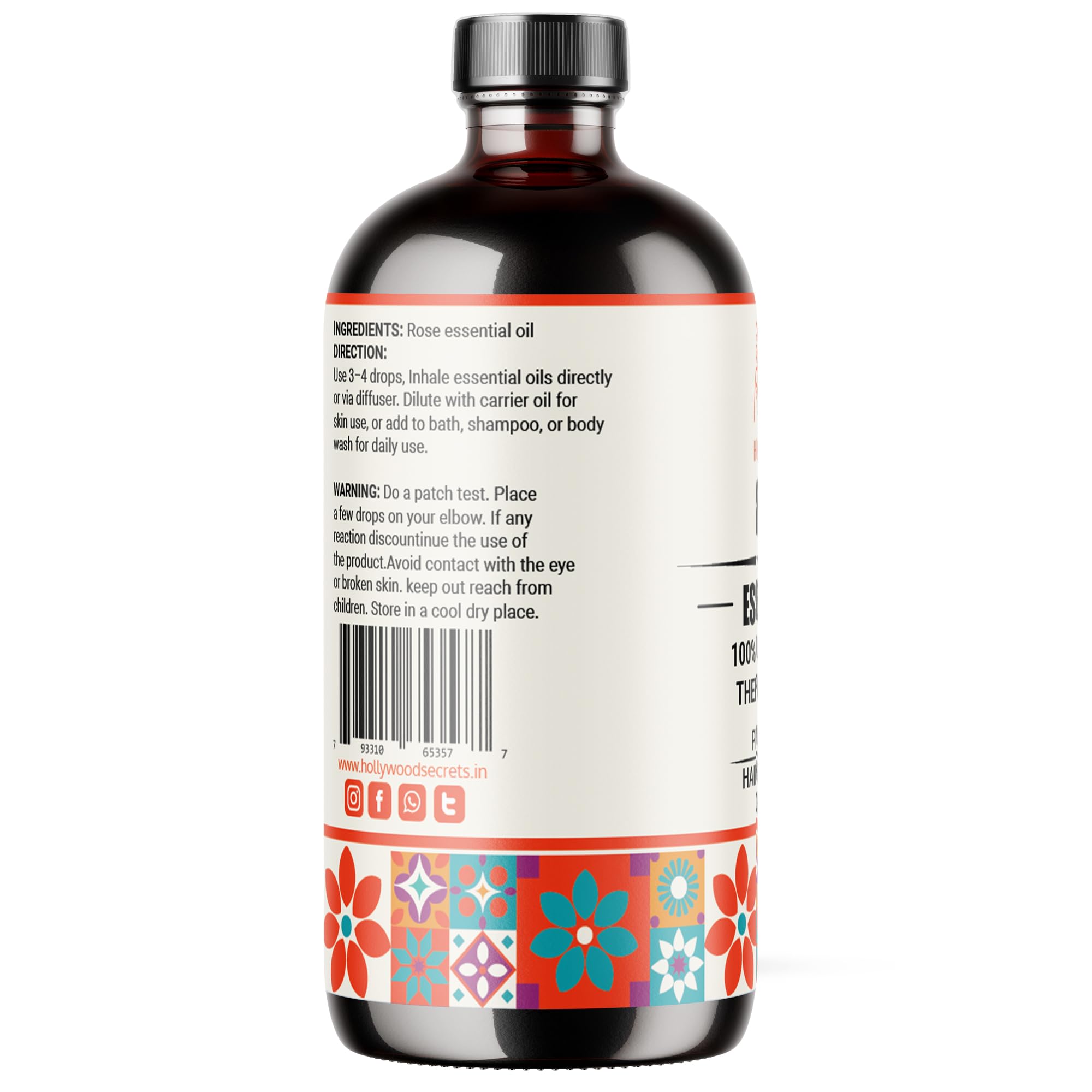 Hollywood Secrets Pure Rose Essential Oil Therapeutic Grade 50ml 2