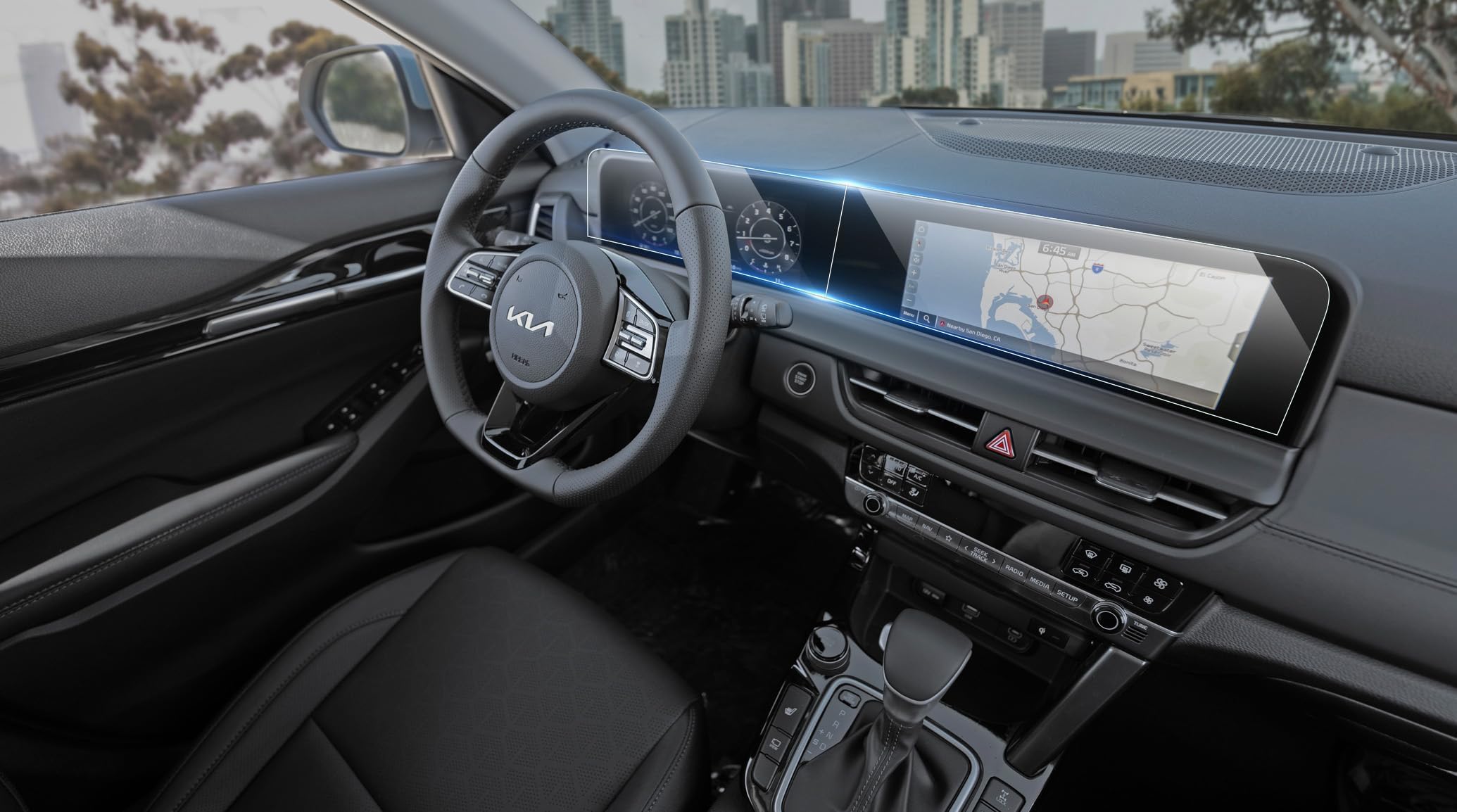 Tempered Glass Screen Protector for 2024 2025 Kia Seltos 10.25" Dual Panoramic Displays | Anti-Scratch, Shock-Resistant Accessories (S, EX, X-Line, SX