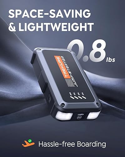 Miniatura 5 de TREKURE Arrancador portátil de batería de automóvil 4000A 16800mAh, batería de coche, cables de arranque portátiles para automóvil (8.0L de