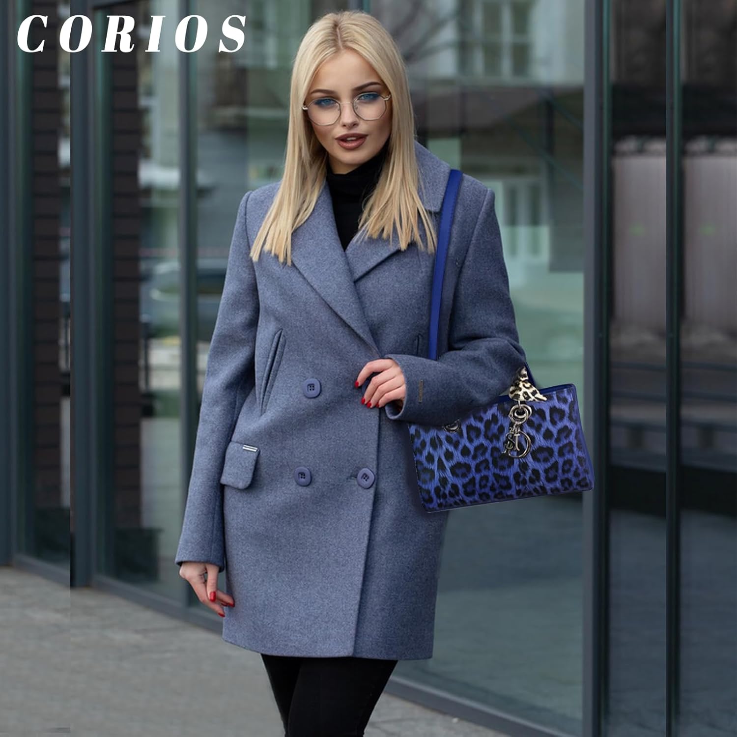 CORIOS Leopard Print Handbag - Women's PU Leather Crossbody Bag, Waterproof, Fashion Messenger & Satchel Bag - Image 2