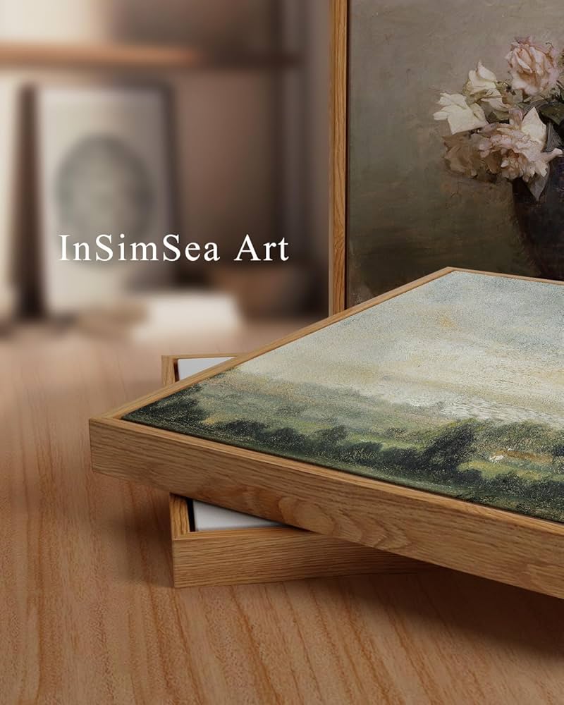 Amazon.com: InSimSea Framed Canvas Wall Art Vintage Decor