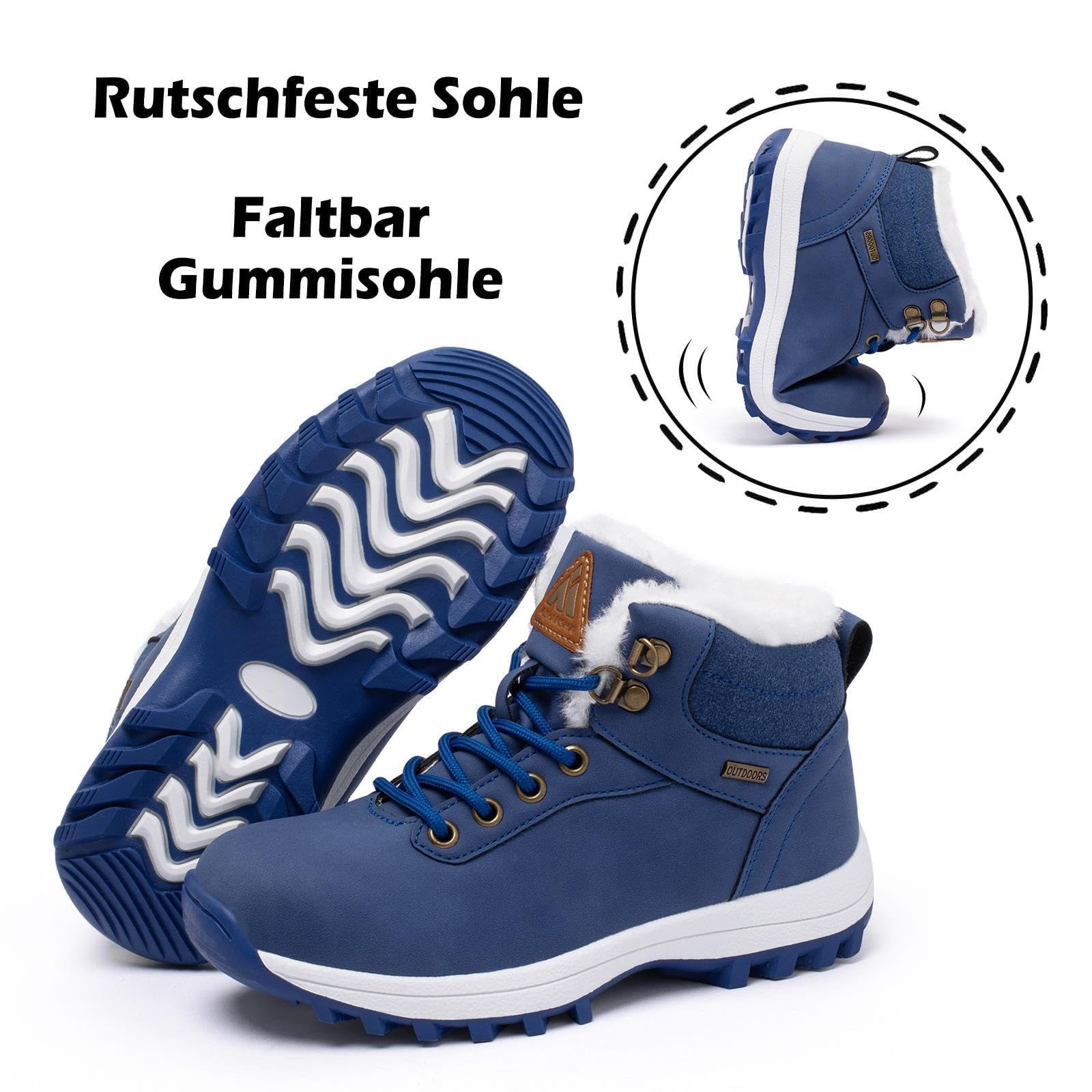 Mishansha Winterschuhe Kinder Winterstiefel Kinderschuhe Gr.24-36