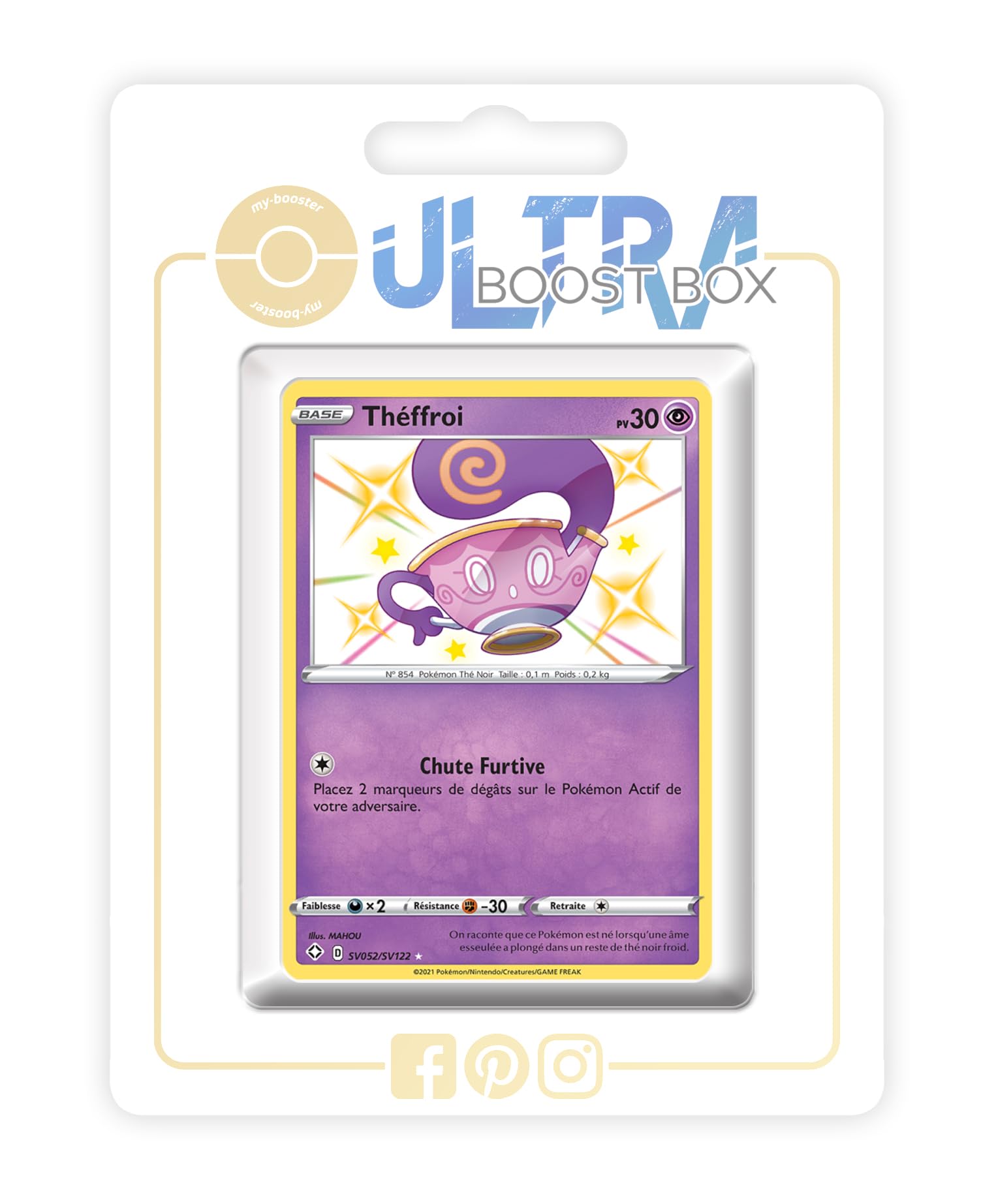 my-booster Théffroi (Sinistea) SV052/SV122 Cromatico Secreto X Écarlate et Violet 4.5 Destinées Radieuses - Box di 10 carte Pokémon Francese