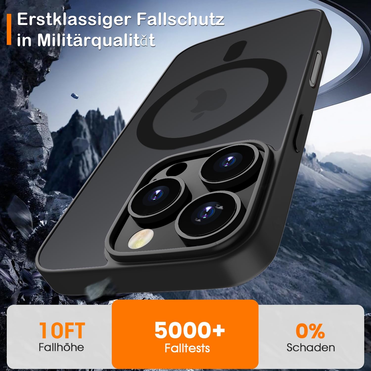 KPPIT Ultra-Dünne Hülle Für IPhone 16 Pro Max - Magsafe-kompatibel, Matte Rückseite, Militärischer Schutz