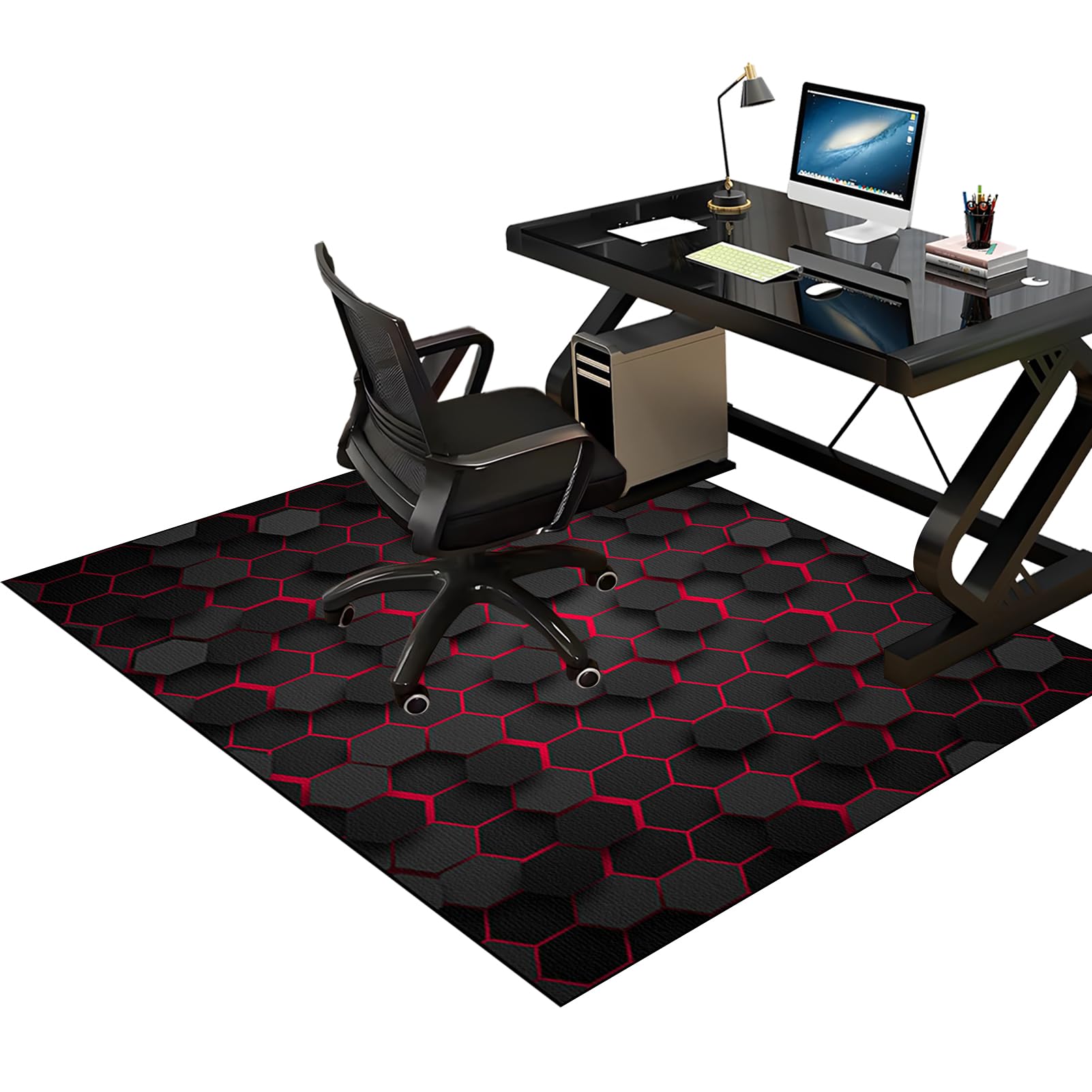Heavy Duty Office Gaming Chair Mats for Carpeted and Hardwood Floor, Desk Chair Mat, Carpet Protector Chair Mat for Home and Office, Hard-Floor Chair Mats, Floor Mat for Office Chair 120 x 160 cm