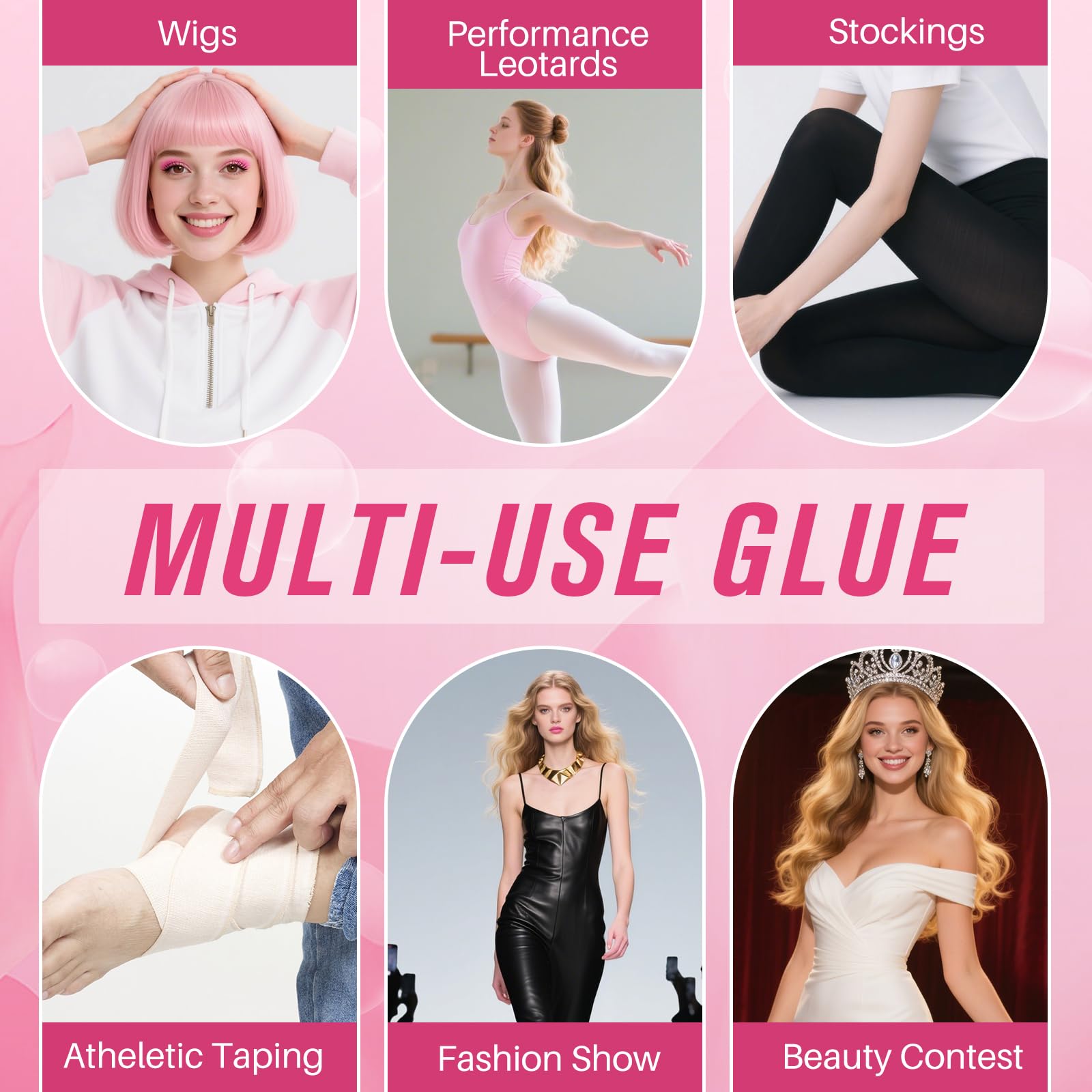 Body Adhesive Roll On for Dancers, 2 oz Sweat Resistant, Water Wash Off - Strong Fashion Glue for Dancers, Socks, Leotards, Wigs, Costumes, Residue Free & Non-Toxic，1 Pcs — view 5
