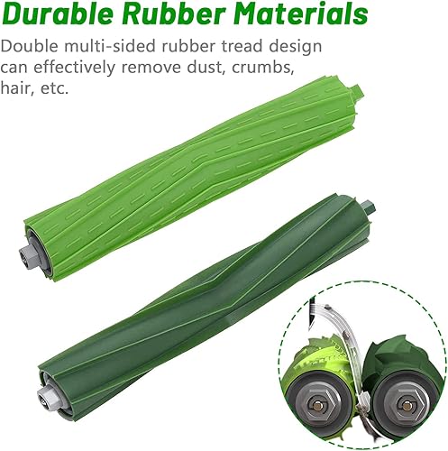 Miniatura 4 de Juego de 4 cepillos de rodillo de goma compatibles con iRobot Roomba I E y J Series i7 i7+ i1 i1+ i6 i6+ i3 i3+ i4 i4+ i8 i8 E5 E6 j7 j7+ Accesorios