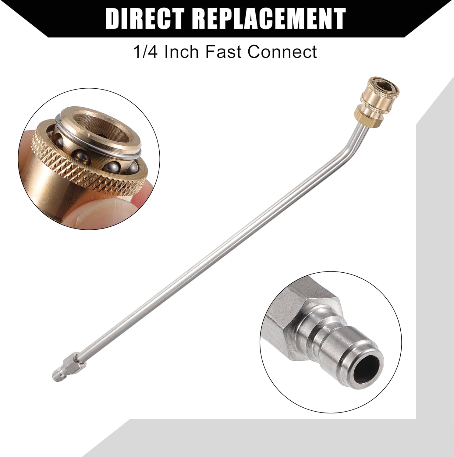 Pressure Washer Extension Wand/Outer Power Washer for Lance Extension Rod for Car Motorcycle Bike/Y Shape 1/4 Inch Fast Connect 35cm / 1pcs