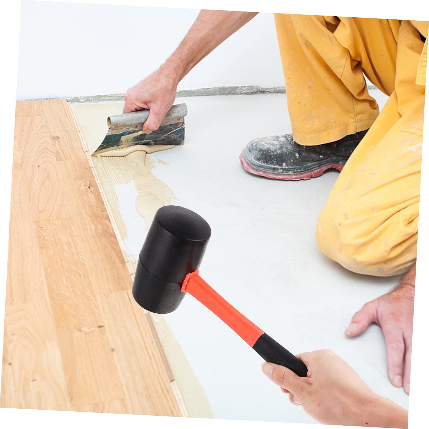 ARTIBETTER Rubber Mallet Hammer for Leather Crafts Fiber Handle Non-slip Flooring Installation Tool