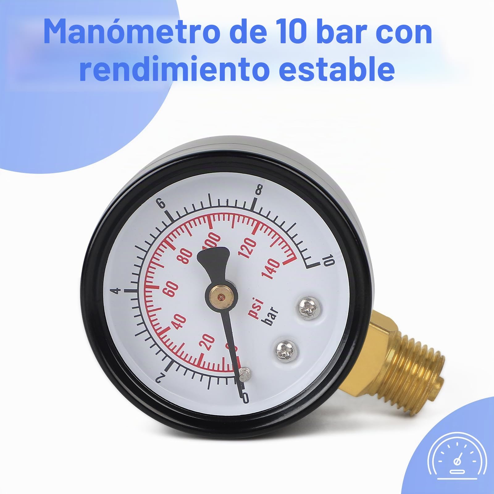 SWAWIS Grupo de seguridad Válvula de sobrepresión para caldera DN25 (1 pulgada), purga rápida, manómetro de 6 bares, 10 bar, válvula de seguridad, calefacción, grupo de seguridad para calderas