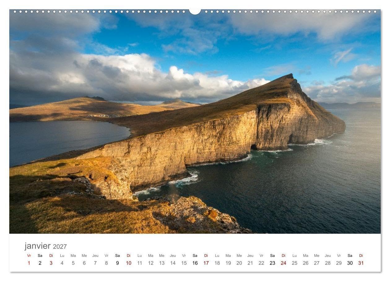 Lumières d'automne aux îles Féroé (Calendrier mural haut de gamme 2027 DIN A2 vertical), CALVENDO calendrier mensuel: L'atmosphère du nord