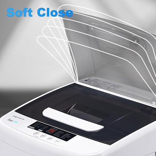 Miniatura 7 de Outspurge Lavadora completamente automática, lavadora portátil, 1.34 pies cúbicos. Lavadora giratoria con 10 programas de lavado, pantalla LED y