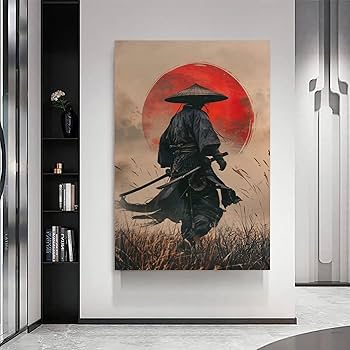 CYOOQYU Japanese Samurai, Asian Samurai Art Ninja Poster Canvas