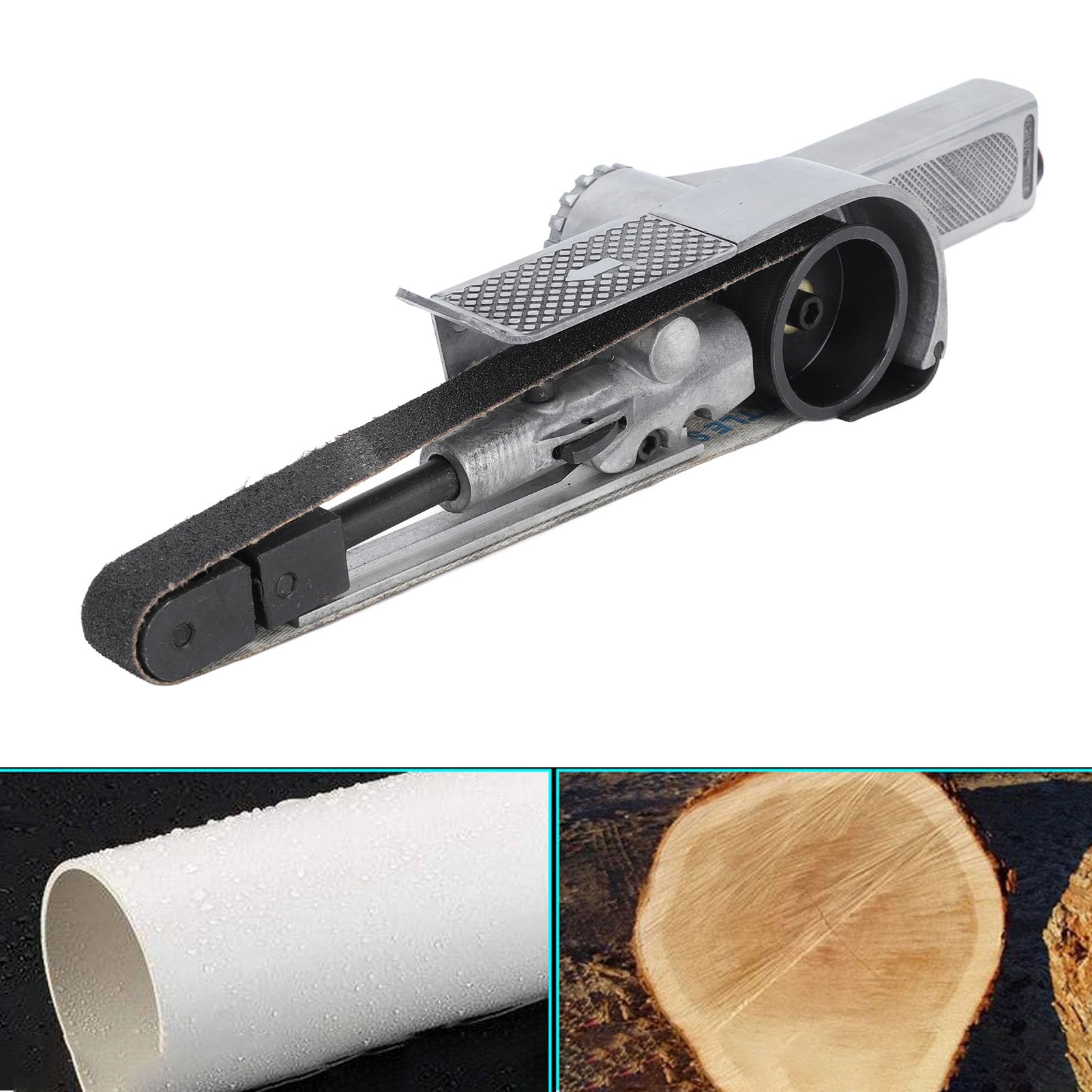 Levigatrici a nastro per la lavorazione del legno, Mini levigatrice a nastro Portatile in alluminio Efficienza manuale regolabile, Levigatrice a nastro per l'industria del legno