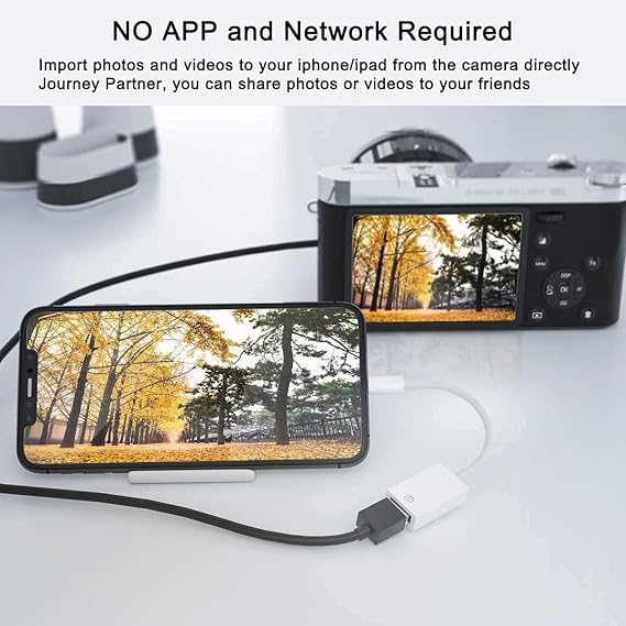 Lightning to USB Camera Adapter Apple MFi Certified 50 Pack