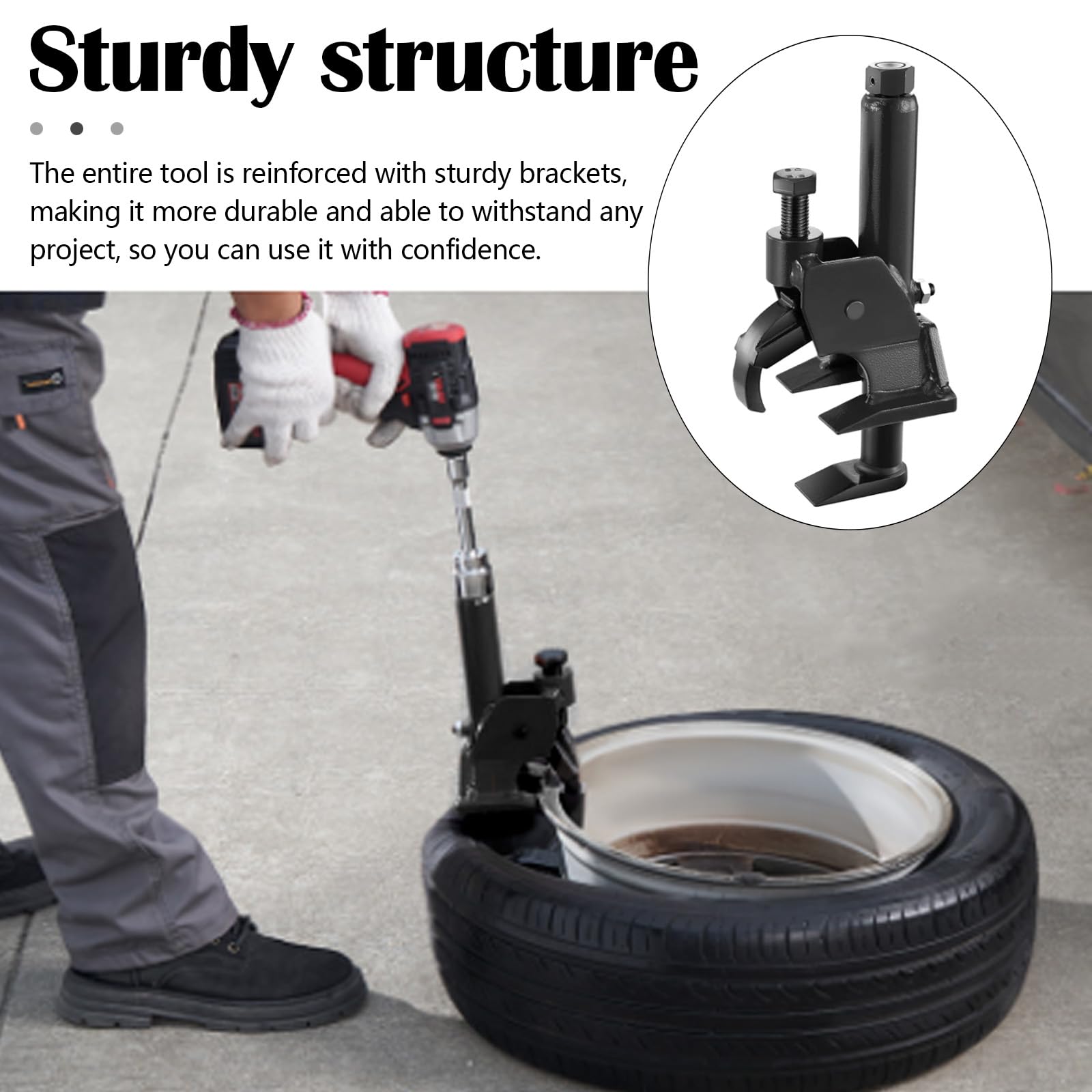 VEVOR Smontagomme Manuale Per Camion E ATV - Compatibile 96,5-106,7mm, Acciaio Temprato - Foto 7