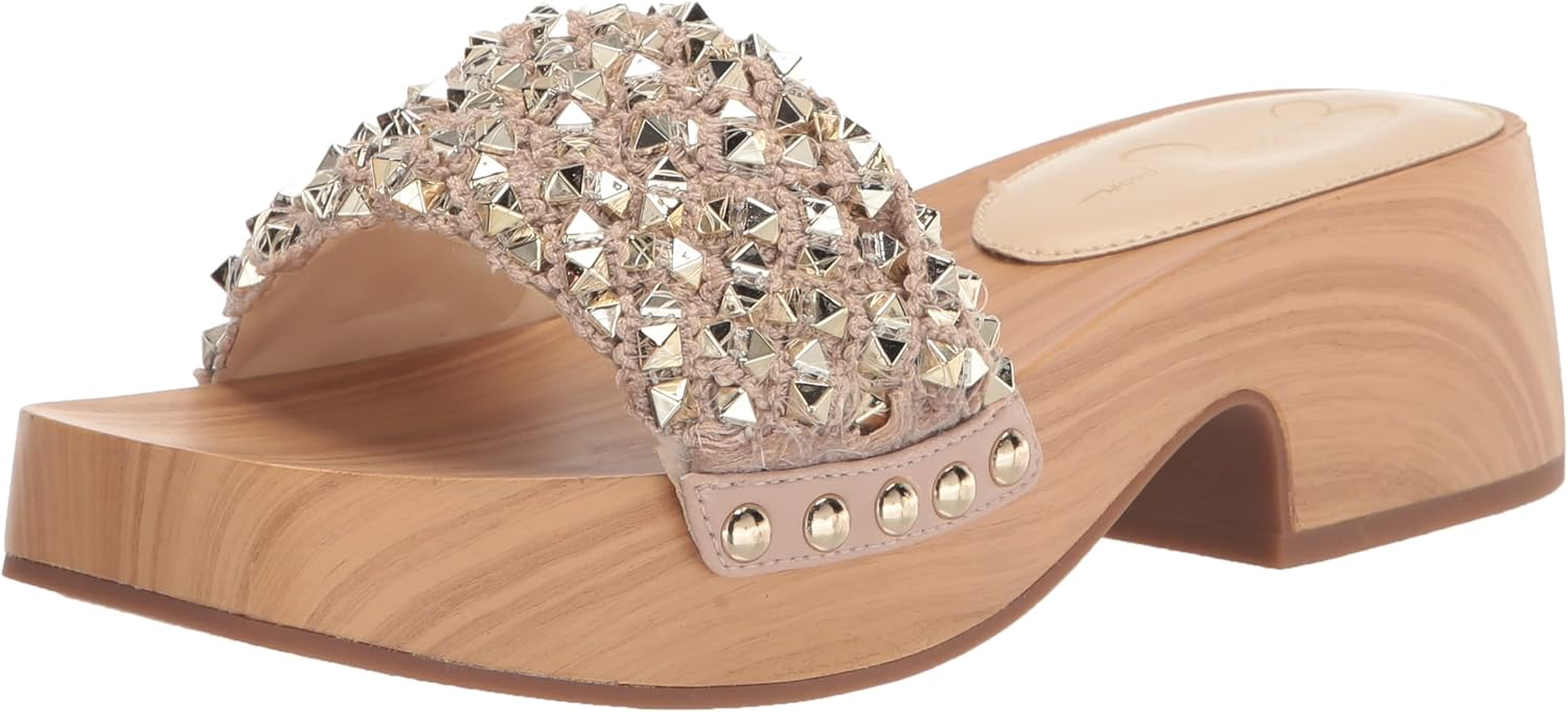Jessica Simpson Women's Rell Platform Sandal Heeled, Natural, 5.5