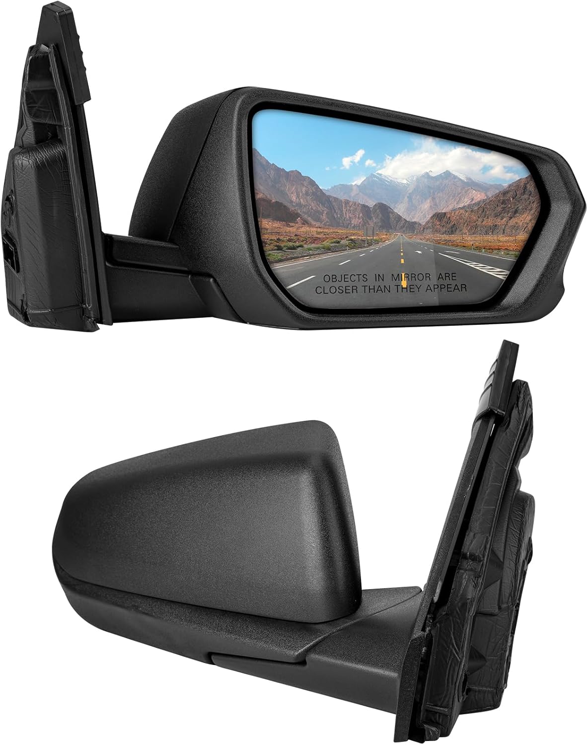 Left Driver Side Rear View Mirror Replacement for Chevrolet Chevy Equinox 2018-2024, for GMC Terrain 2018-2024 - Rearview Mirrors Assembly with 5Pins, Electric Adjustment, Heating, Textured