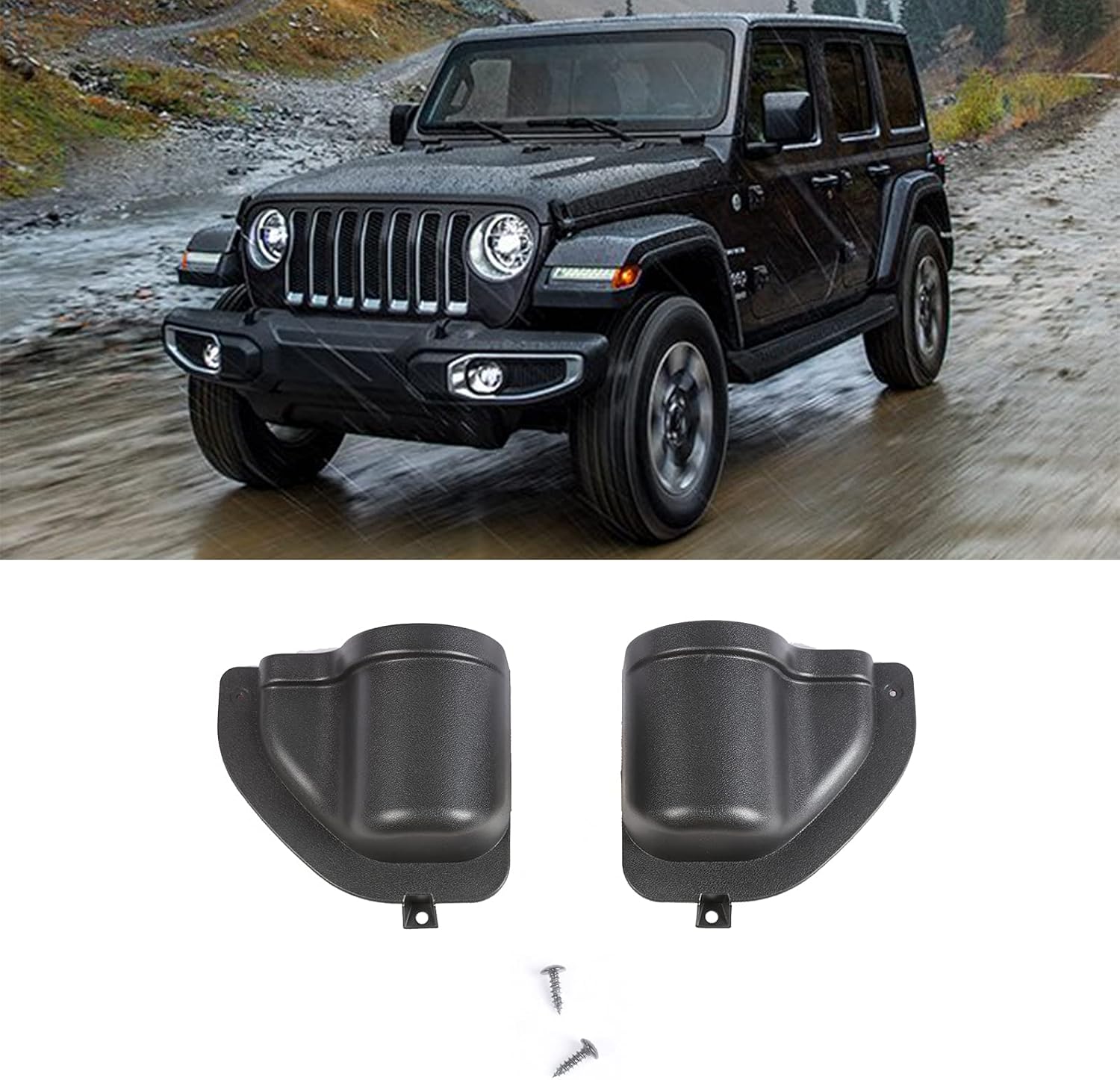 PENSUN Front Door Storage Pockets Insert Organizer Box Fit for 2011-2021 Jeep Wrangler JK JKU 2/4 Door, Interior Storage Expansion Accessories