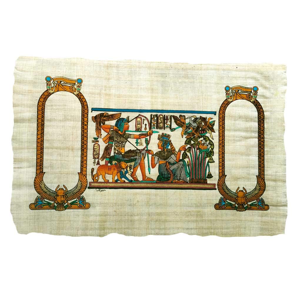 Papyrus égyptien Toutânkhamon 22x33 cm pour personnaliser la déco de votre salon
