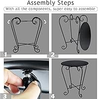 Vista 8 de Small Patio Side Table,Round Metal Side Table,Weather Resistant Anti-Rust Outdoor Side Tables,Outdoor End Table for Garden,Porch,Balcony,Yard,Black