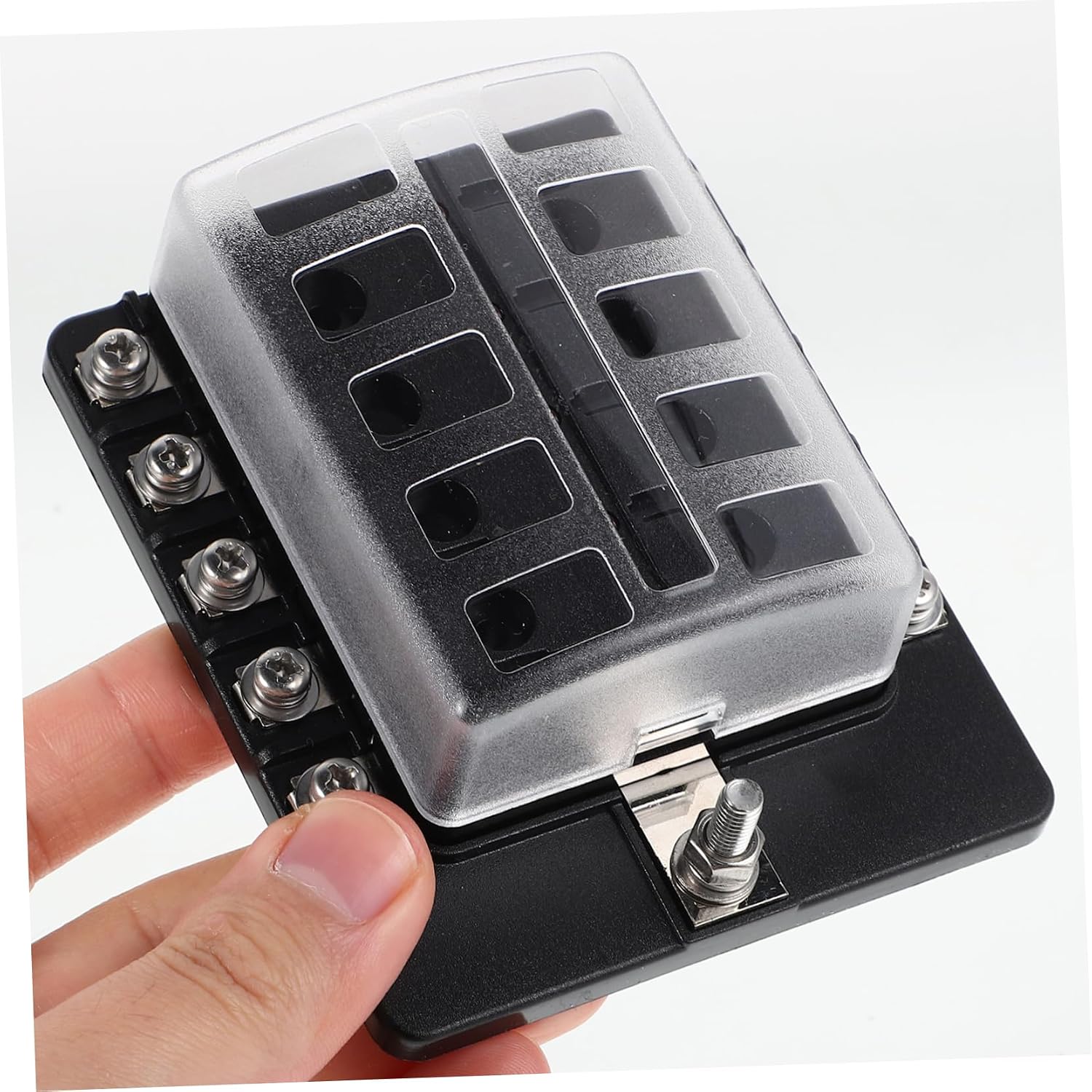 PRETYZOOM 1 Sets Way Automotive Fuse Box with LED Indicator Durable Fuse Block Holder for Car Boat Motorcycle Multi Circuit Wiring and