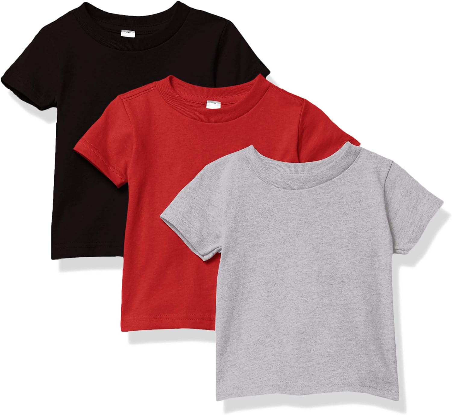 Marky G Apparel Baby 100% Cotton Jersey Short-Sleeve Crew-Neck T-Shirt (Pack of 3)