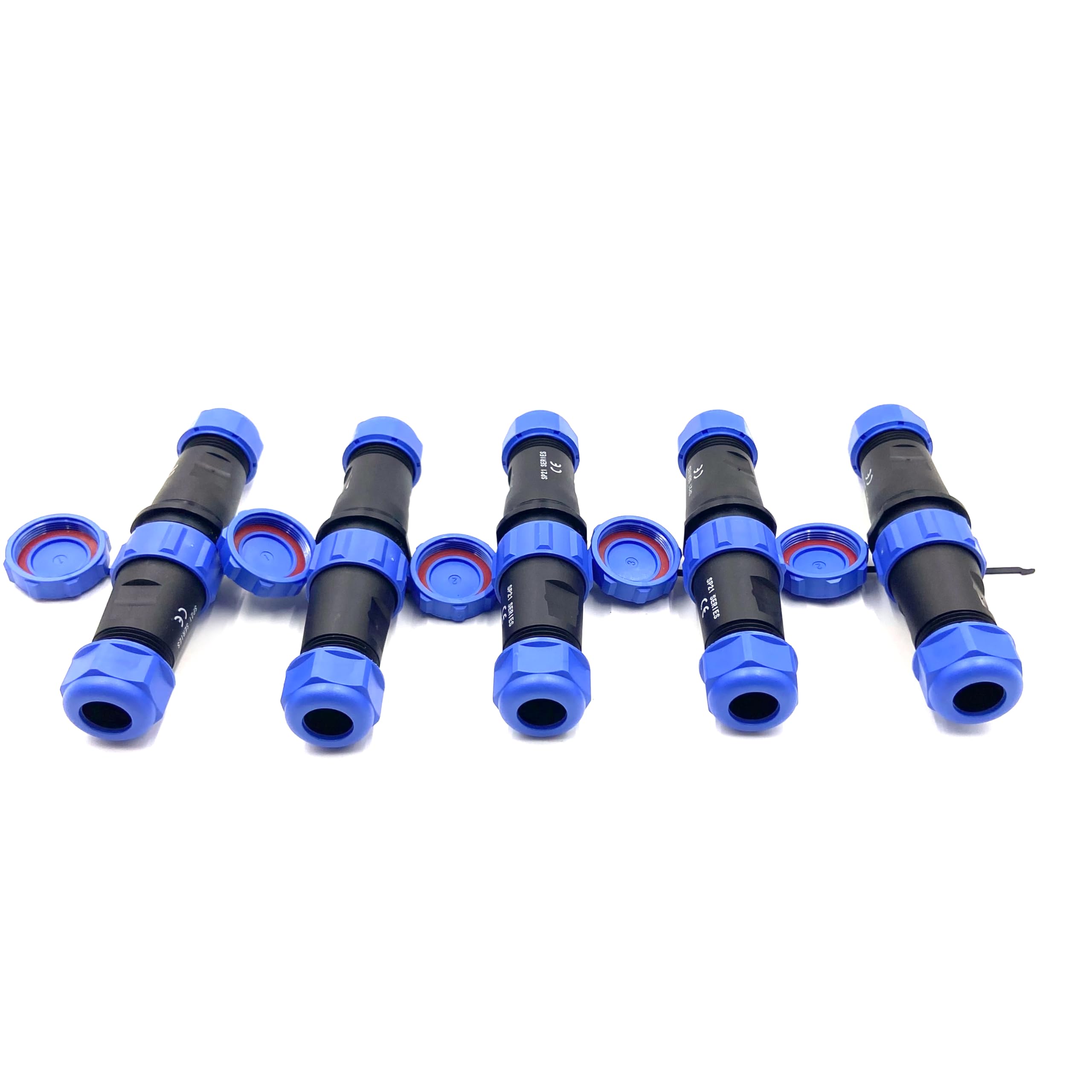 5 connecteurs pour aéronautique SP21 4 pôles, IP68 4 broches, prise aviation sans soudure, prise étanche pour lampes extérieures, 500 V 30 A (12 AWG câble à vis sertissage)