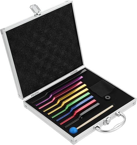 Solfeggio - Juego de 9 diapasones (174 Hz, 285 Hz, 396 Hz, 417 Hz, 528 Hz, 639 Hz, 741 Hz, 852 Hz, 963 Hz) Perfecto para la curación de sonido con