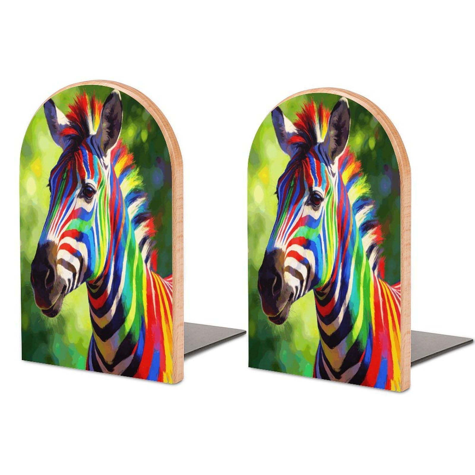 Sujetalibros para estanterías Dreams in The Forest soporte de madera hecho a mano decorativo